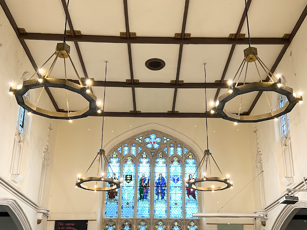 Infrared chandelier heating