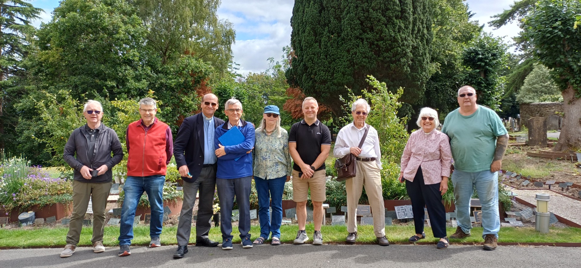 Sara Kandiah of A Rocha UK and members of Christ Church Swindon's Eco Church team in the Church Garden. 