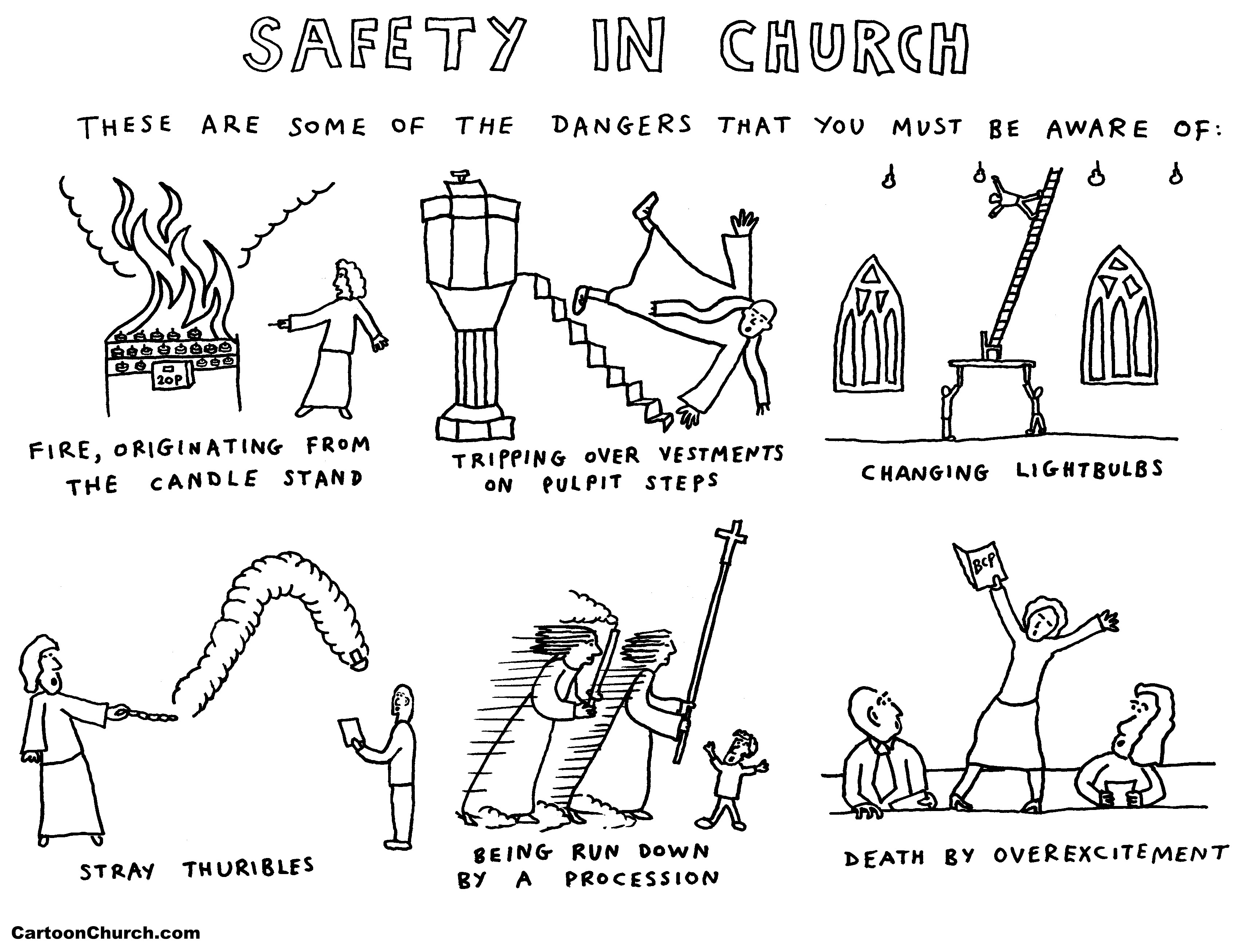 Safety in church - by Cartoon Church