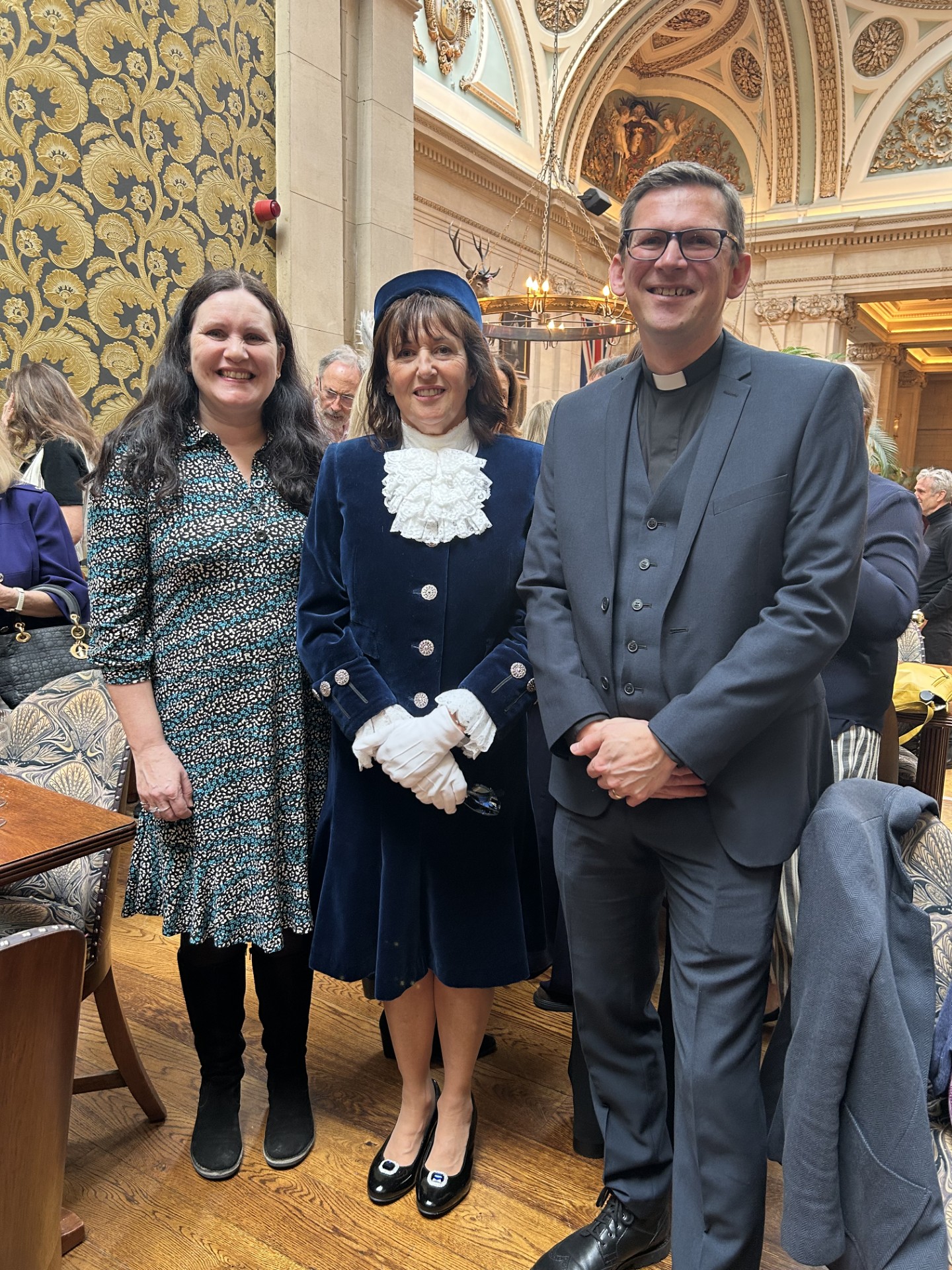 Emma Murray, Anne Nisbet DL and Revd Dr Andy Murray at the appointment of High Sheriff