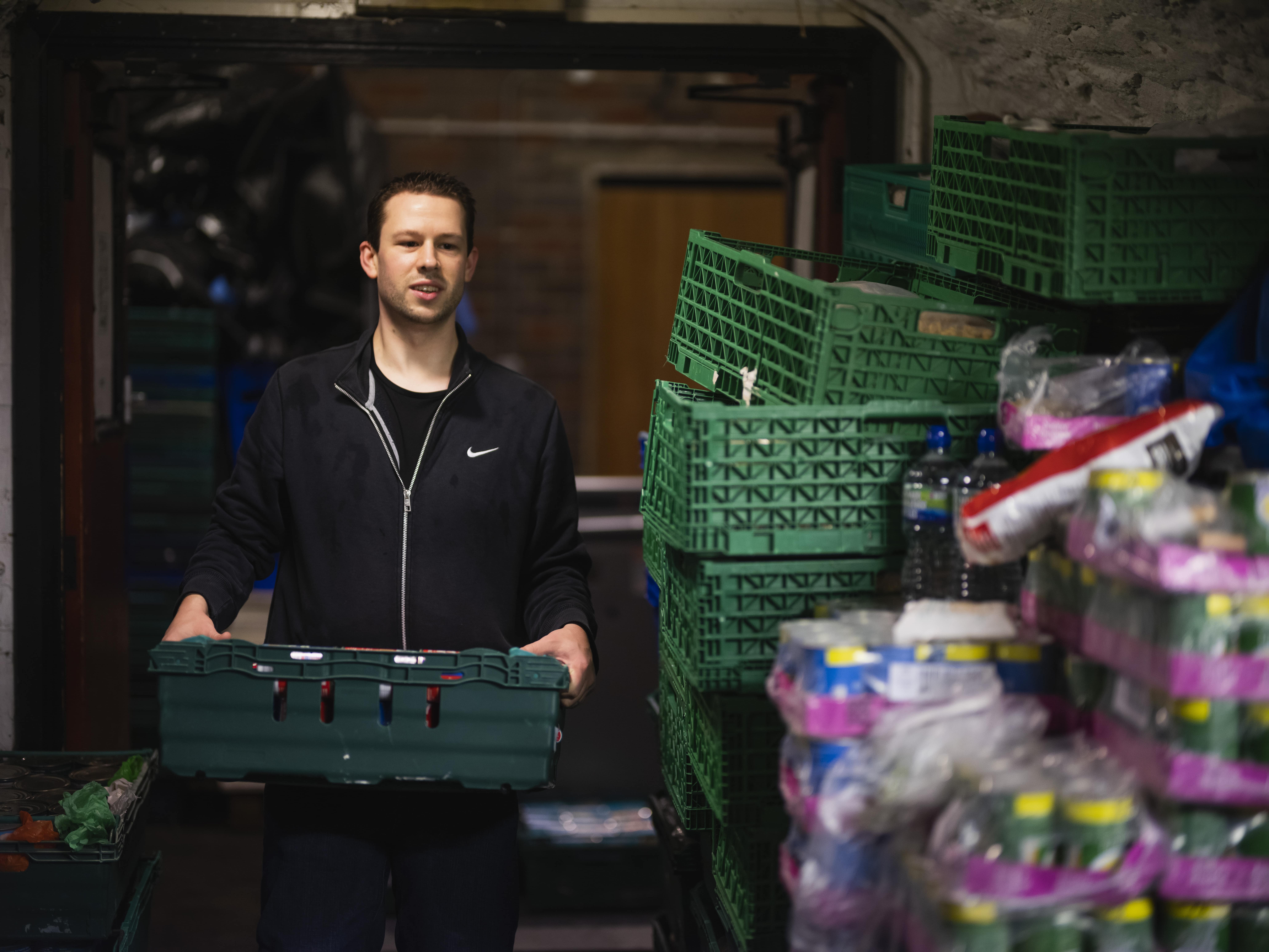 Volunteer at foodbank