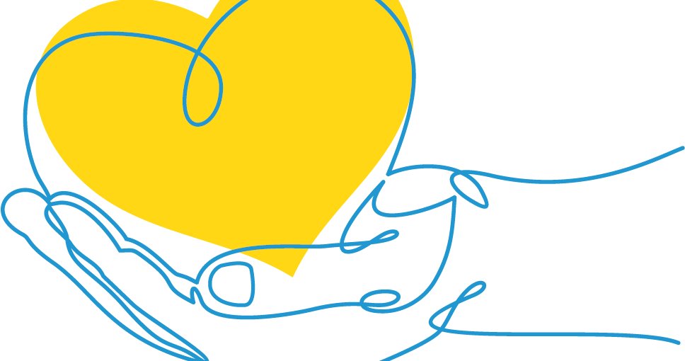 illustration of heart being held in hands