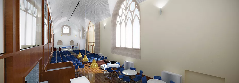 Main space in St Andrew's Church Brislington from above